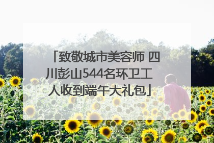 致敬城市美容师 四川彭山544名环卫工人收到端午大礼包
