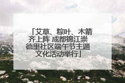 艾草、粽叶、木箭齐上阵 成都锦江崇德里社区端午节主题文化活动举行