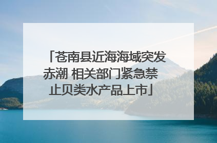 苍南县近海海域突发赤潮 相关部门紧急禁止贝类水产品上市