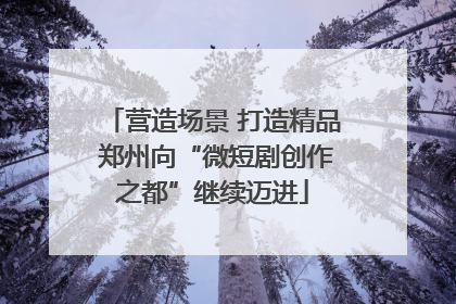 营造场景 打造精品 郑州向“微短剧创作之都”继续迈进