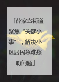 薛家岛街道聚焦“关键小事”，解决小区居民急难愁盼问题
