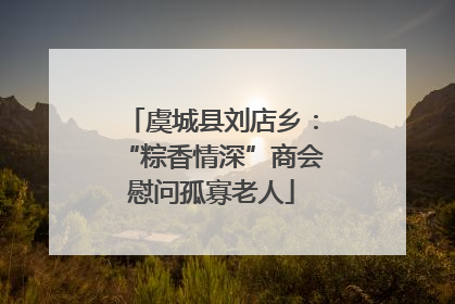 虞城县刘店乡：“粽香情深”商会慰问孤寡老人