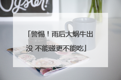 警惕！雨后大蜗牛出没 不能碰更不能吃