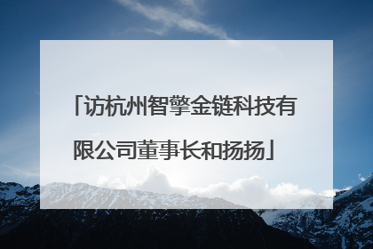 访杭州智擎金链科技有限公司董事长和扬扬