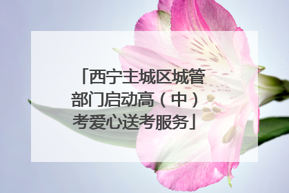 西宁主城区城管部门启动高（中）考爱心送考服务