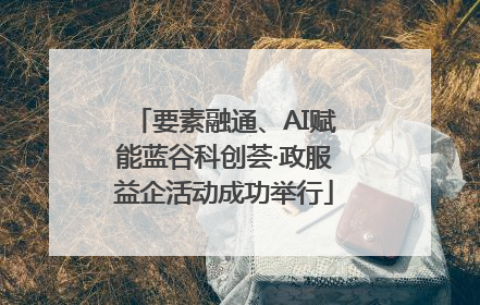 要素融通、AI赋能蓝谷科创荟·政服益企活动成功举行