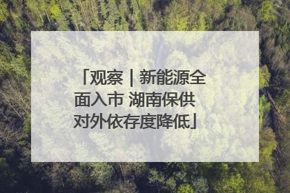 观察｜新能源全面入市 湖南保供对外依存度降低