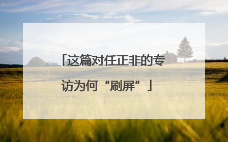 这篇对任正非的专访为何“刷屏”