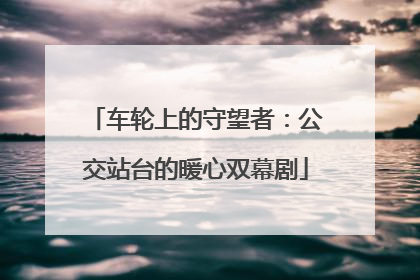 车轮上的守望者：公交站台的暖心双幕剧