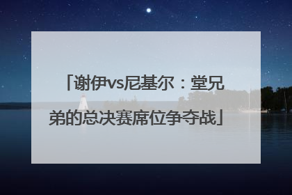 谢伊vs尼基尔：堂兄弟的总决赛席位争夺战