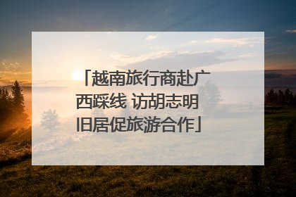 越南旅行商赴广西踩线 访胡志明旧居促旅游合作