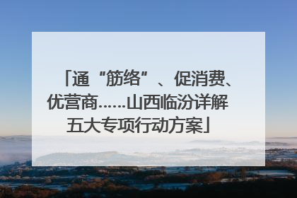 通“筋络”、促消费、优营商……山西临汾详解五大专项行动方案