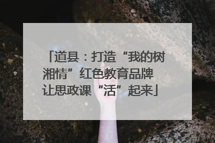道县：打造“我的树湘情”红色教育品牌 让思政课“活”起来