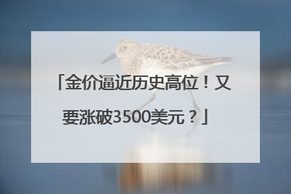 金价逼近历史高位！又要涨破3500美元？