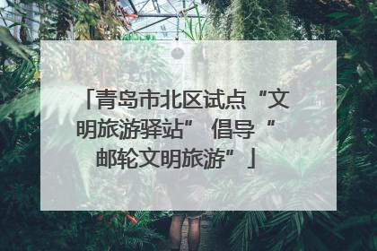 青岛市北区试点“文明旅游驿站” 倡导“邮轮文明旅游”
