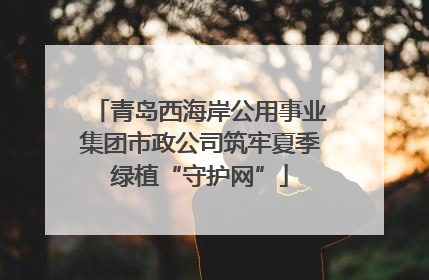 青岛西海岸公用事业集团市政公司筑牢夏季绿植“守护网”