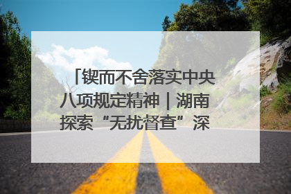 锲而不舍落实中央八项规定精神｜湖南探索“无扰督查”深化基层减负