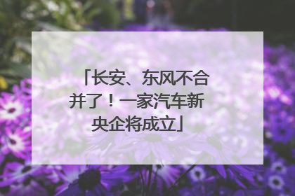 长安、东风不合并了！一家汽车新央企将成立