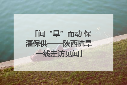 闻“旱”而动 保灌保供——陕西抗旱一线走访见闻