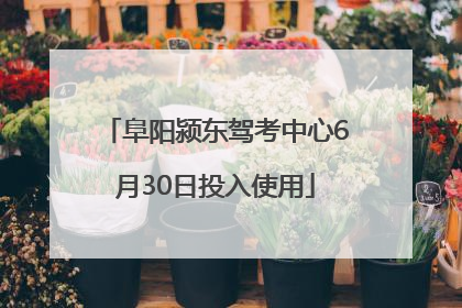 阜阳颍东驾考中心6月30日投入使用