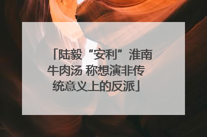陆毅“安利”淮南牛肉汤 称想演非传统意义上的反派