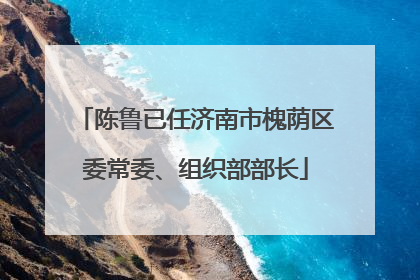 陈鲁已任济南市槐荫区委常委、组织部部长