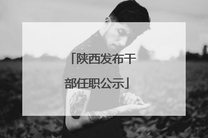 陕西发布干部任职公示