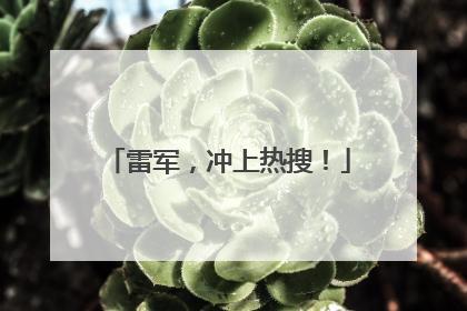 雷军，冲上热搜！