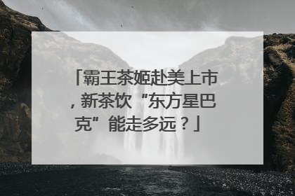 霸王茶姬赴美上市，新茶饮“东方星巴克”能走多远？