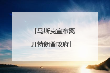 马斯克宣布离开特朗普政府