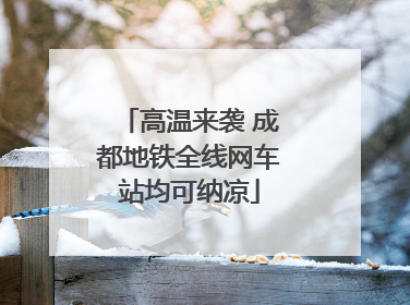 高温来袭 成都地铁全线网车站均可纳凉