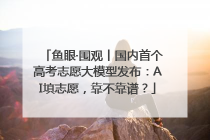 鱼眼·围观丨国内首个高考志愿大模型发布：AI填志愿，靠不靠谱？