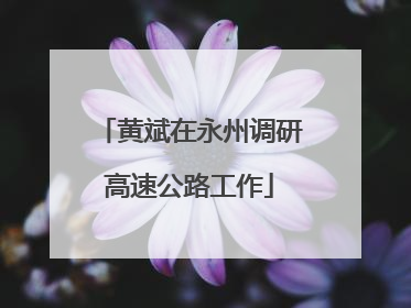 黄斌在永州调研高速公路工作