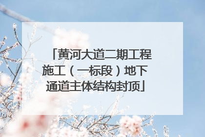 黄河大道二期工程施工（一标段）地下通道主体结构封顶