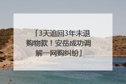 3天追回3年未退购物款！安岳成功调解一网购纠纷