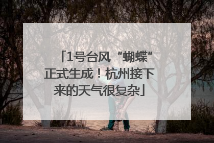 1号台风“蝴蝶”正式生成！杭州接下来的天气很复杂