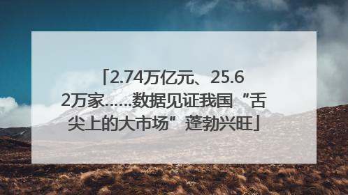 2.74万亿元、25.62万家……数据见证我国“舌尖上的大市场”蓬勃兴旺