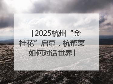 2025杭州“金桂花”启幕，杭帮菜如何对话世界