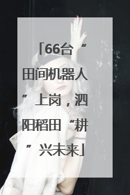 66台“田间机器人”上岗，泗阳稻田“耕”兴未来