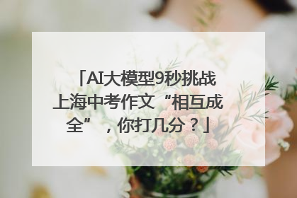 AI大模型9秒挑战上海中考作文“相互成全”，你打几分？